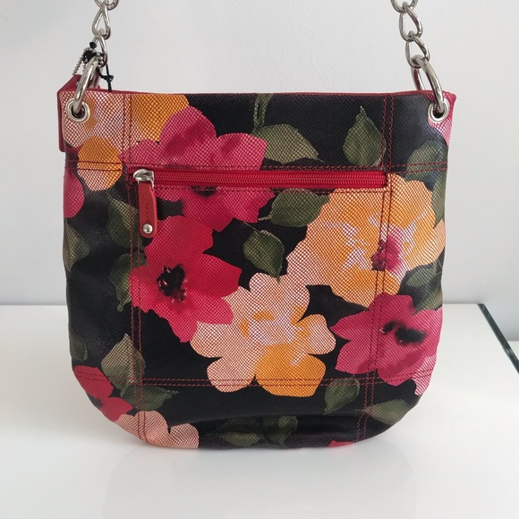 COPY - Soprano Spring Floral Print Motif Glazed Leather Convertible Crossbody B… - Picture 2 of 16